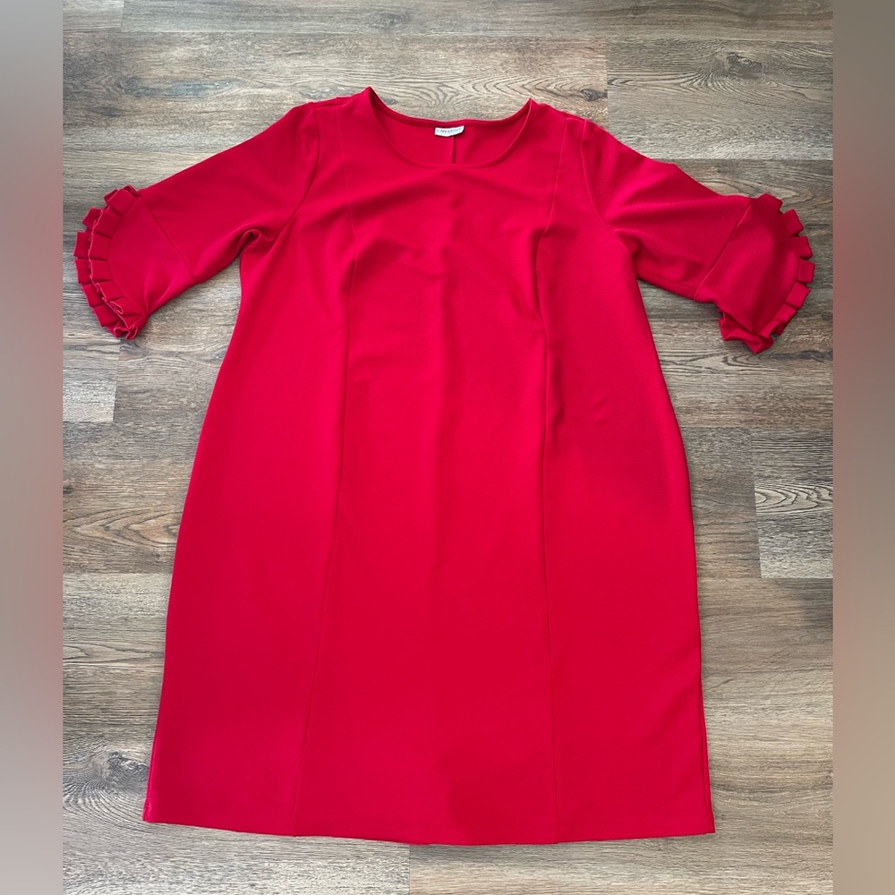 Catherines Plus Size Petite Ruffle Sleeve Shift Dress